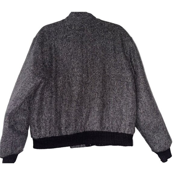VTG Original Varsity By Catalina Mens Sz 40 M  Wool Gray Bomber Jacket Coat USA - Picture 9 of 13